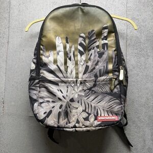 Sprayground Backpack Gold Drip Floral Limited Edition Streetwear Jungle Print